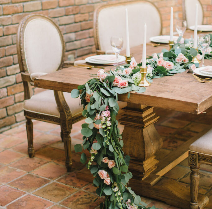 Blush and gold styled shoot with Bella Luna Bridal Bridal & Occasions